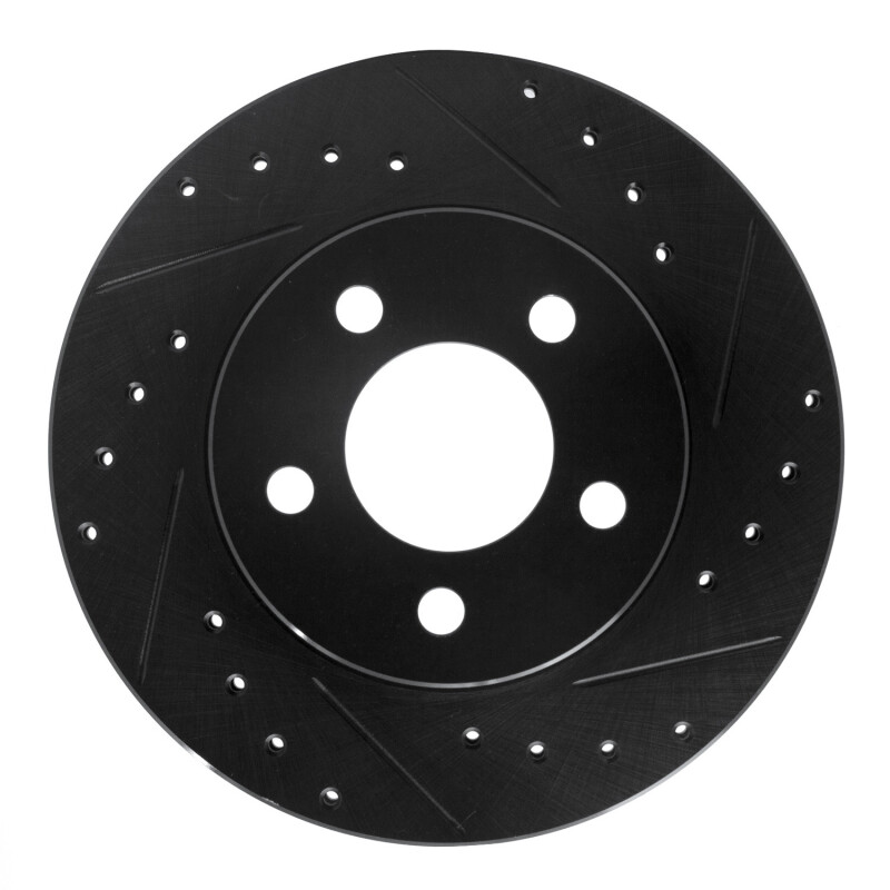 Ford Ranger Brake Rotor (1) - Front Right - R1 Concepts - Drilled & Slotted - Black - `95-`02